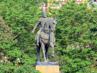 Statue of Chattrapati Shivaji Maharaj at the Gateway of India, Mumbai, India.