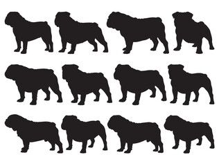 OLDE ENGLISH BULLDOGGE SILHOUETTE