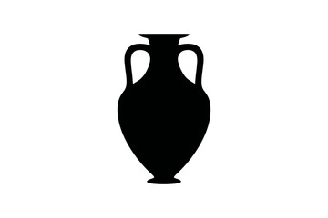 Ancient greek amphora vase pottery vessel silhouette