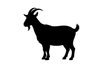 Goat silhouette farm animal vector image design
