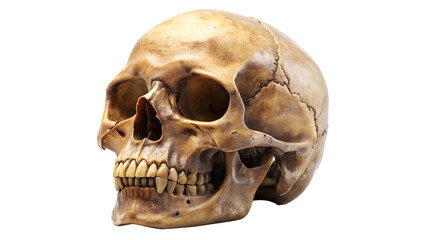 human skull isolated on white