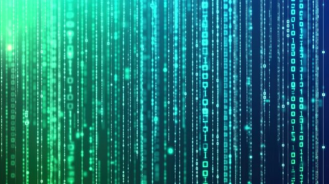 Abstract digital binary code stream background