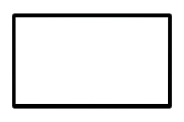 Black monitor with empty screen isolated - vector
