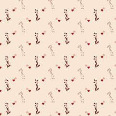 Seamless pattern with palm leaves 