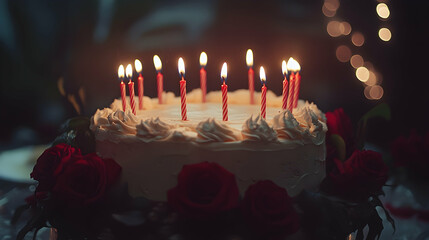 Festive birthday cake with eleven  4207C