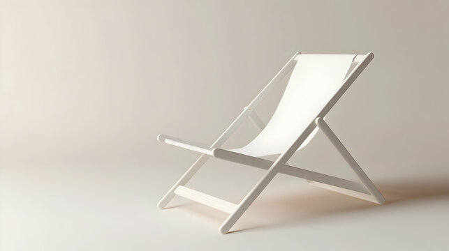 Foldable white beach chair for su  EAB84
