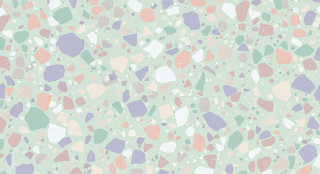 Pastel terrazzo texture seamless pattern background for interior design and decoration surface 100x100