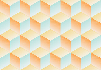 Isometric cube shape pattern in summer.
