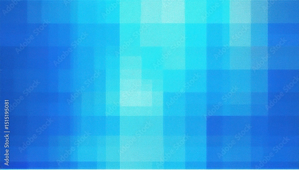 Poster abstract blue pixel texture with woven fabric effect and bright cyan gradient lighting for web design, branding background, poster, or digital print use in modern geometric or tech themed layout


