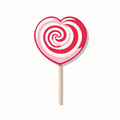 Spiral Lollipop Shaped Like a Heart 