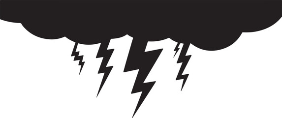 Abstract Black Curved Shape on White Background