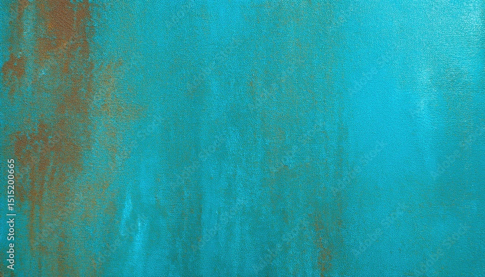 Aufkleber textured turquoise and bronze abstract canvas with vertical brushstrokes, perfect for web background
