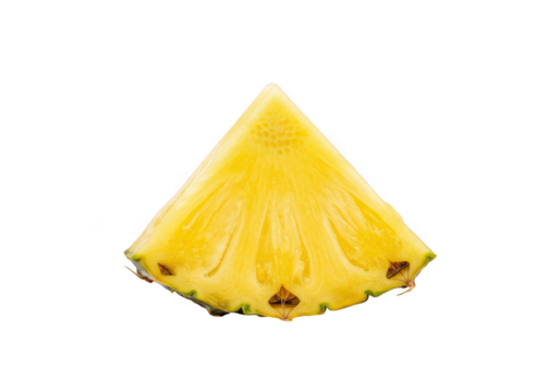 Pineapple slice isolated on transparent background