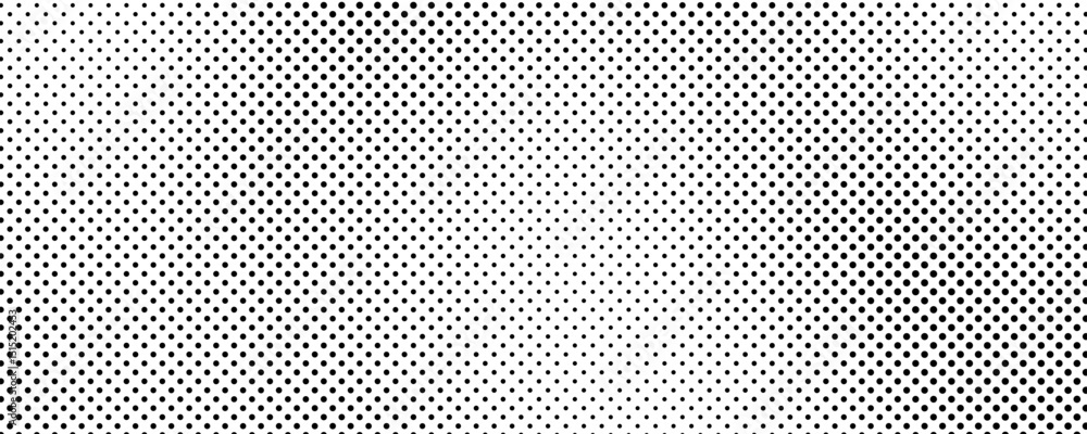 Poster monochrome halftone background with dots