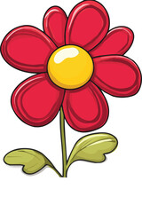 Naklejka premium Colorful blooming floral vector illustration