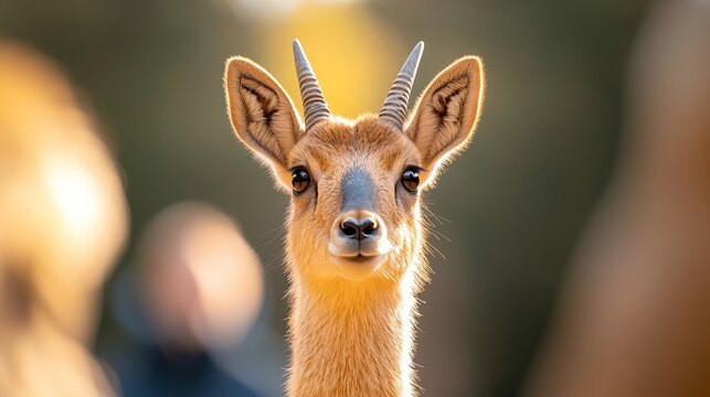 Portrait of a Dik Dik Antelope in Soft Golden Light. Wildlife photography showcasing the beauty of African wildlife.