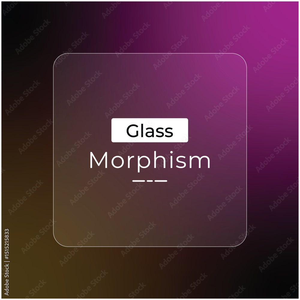 Aufkleber elegant gradient color with glass morphism effect background