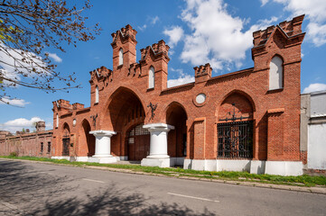 Grohman barrels - historic factory gate- Lodz, Poland