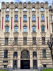 Jugendstil-Haus im Jugendstil-Viertel in Riga (Lettland)
