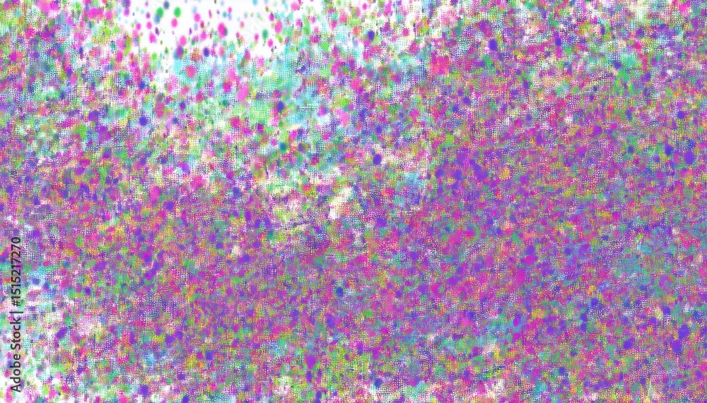 Poster vibrant pastel confetti explosion with digital noise texture and rainbow gradient overlay for abstract background, web design element, print poster, or modern branding accent

