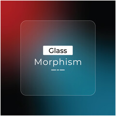Red and blue gradient color with morphism effect for background color