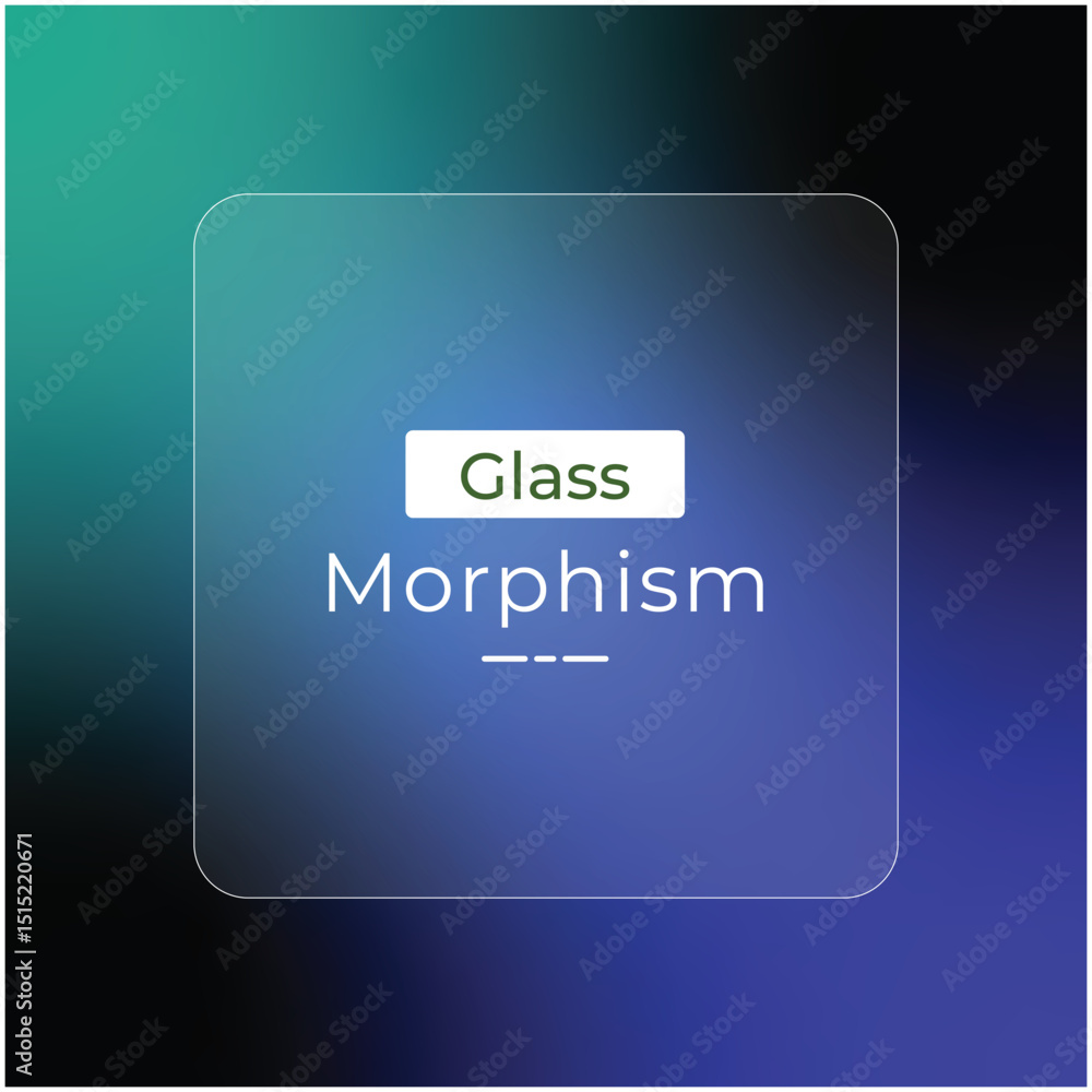 Poster tech color gradient morphism glass for background effect