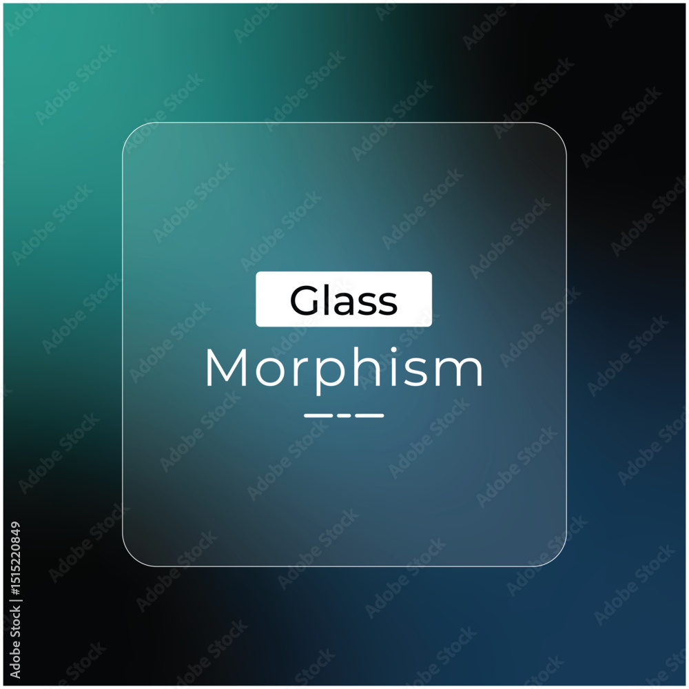 Poster tech gradient color glass morphism effect for background