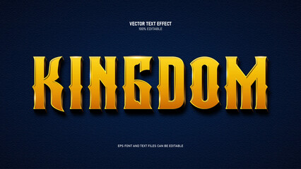 Kingdom text effect, golden text style