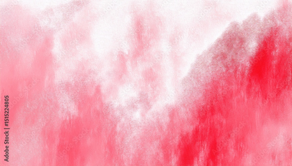 Poster soft red watercolor and halftone texture blend with cloud like diffusion and white highlights for ab