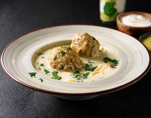 delicious malai kofta served in rich creamy sauce