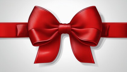 red bow isolated on white