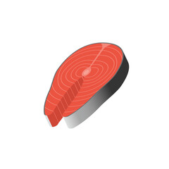 red meat on white background 