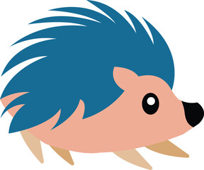 A Cute Cartoon Hedgehog vector Illustration