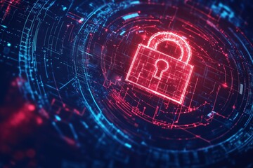 network security symbolizing protection lock in crypto era, crypto coins are safe