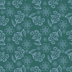 Seamless watercolor floral pattern design
