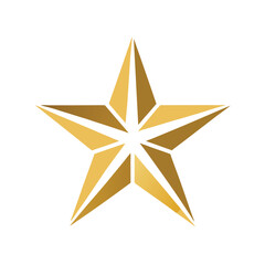 Fototapeta premium silhouette Modern gold star logo designo on white background