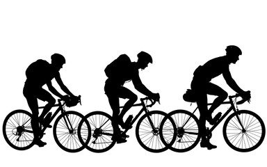 Fototapeta premium silhouette of a cyclist