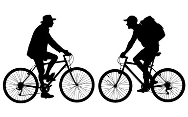 Fototapeta premium silhouette of a cyclist