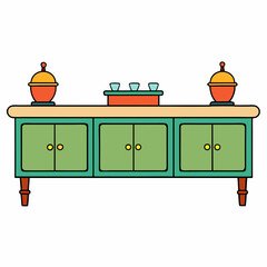 vector illustration of a kitchen