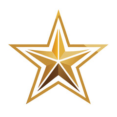 silhouette Modern gold star logo designo on white background