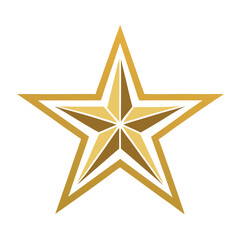 Obraz premium silhouette Modern gold star logo designo on white background