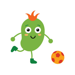 green alien with a ball