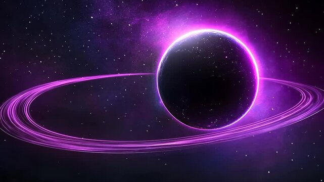 Purple Planet Nebula in the Cosmos