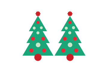 christmas tree vector illustration