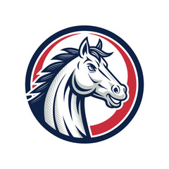 Horse head mascot, Elegant horse logo icons. Royal stallion symbol design. Equine stables sign. Equestrian brand emblems. Vector illustration.
