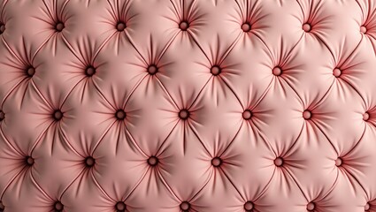 Seamless floral pattern on red leather upholstery for a vintage sofa design