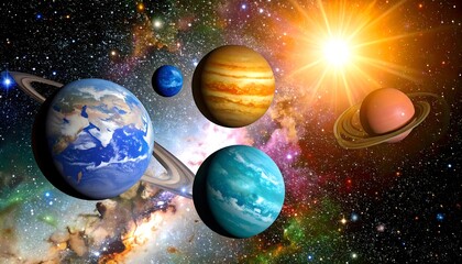 Solar System Planets Space.