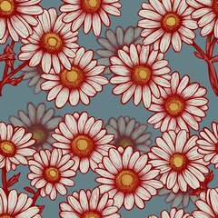 Handmade Daisy Seamless Pattern