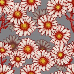 Handmade Daisy Seamless Pattern