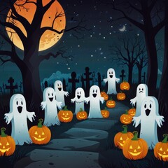 halloween background with pumpkin